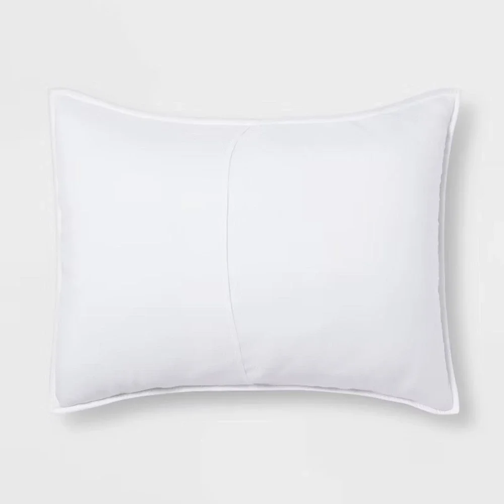 Standard Garment Washed Paisley Stitch Quilt Sham White - Threshold™